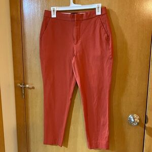 Banana Republic High-Rise Slim Ankle Pants in Orange